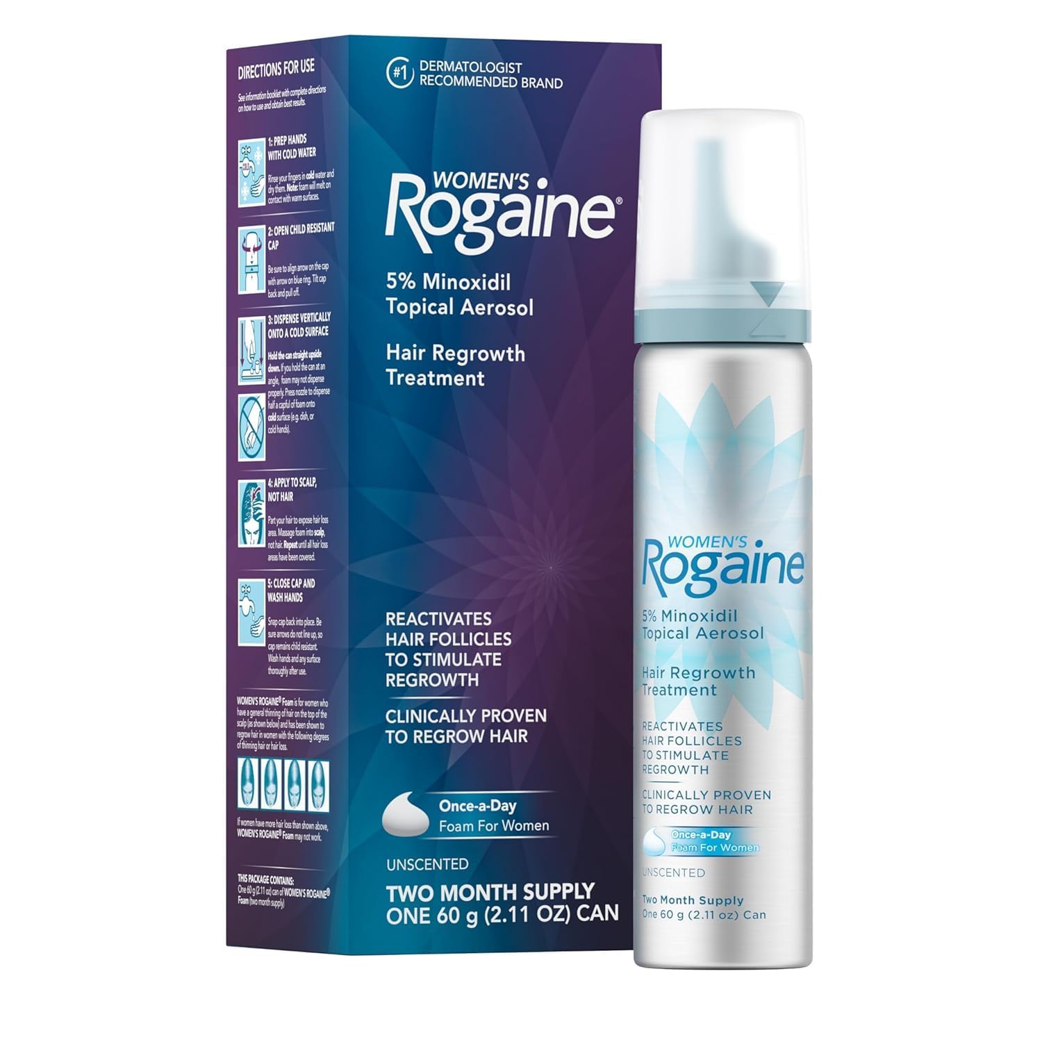 美國 ROGAINE 5% Minoxidil Foam 落建生髮泡沫 (女士專用配方)