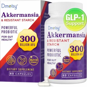美國 Demisy AKK益生菌 300億AFU 嗜粘蛋白-阿克曼菌 、GLP-1 益生菌適用於男女、可促進 GLP-1、消化、腸道、免疫及整體健康、增強腸道消化道功能 - 60 粒膠囊