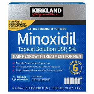 美國 Kirkland Minoxidil 5% 男士生髮水 一盒六支 x 60ml