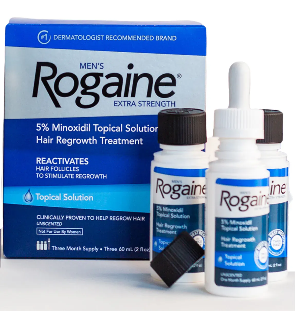 美國 倍健 Rogaine Minoxidil 5% 男士生髮水 一盒三支 x 60ml